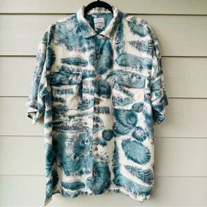 Tommy Bahama Shirt Mens Large Floral Silk Button up‎ Hawaii Beach Summery Relax